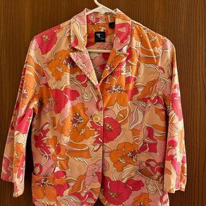 French Cuff 100% Cotton Blazer‎